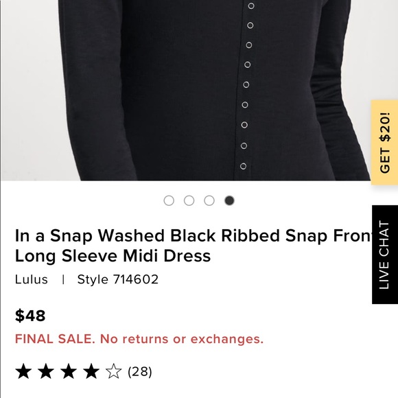 Snap Front Long Sleeve Midi Dress - Picture 6 of 7